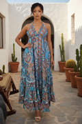 Vestido Largo Estampado Estilo Boho