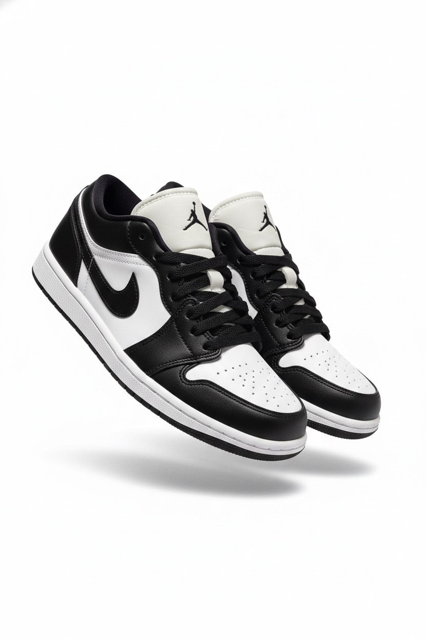 Tenis Air Jordan 1 Low Blanco y Negro - Originales