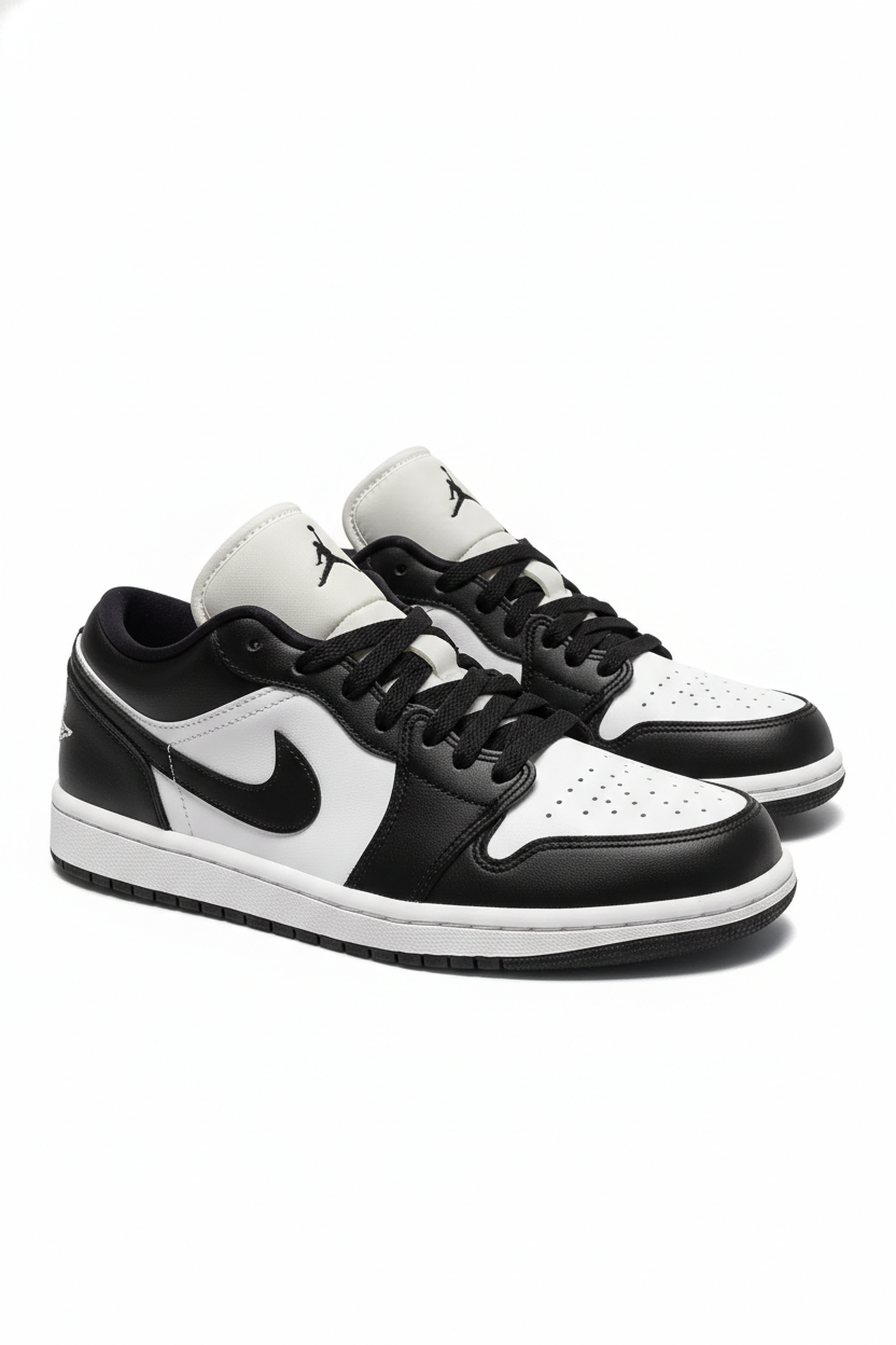 Tenis Air Jordan 1 Low Blanco y Negro - Originales