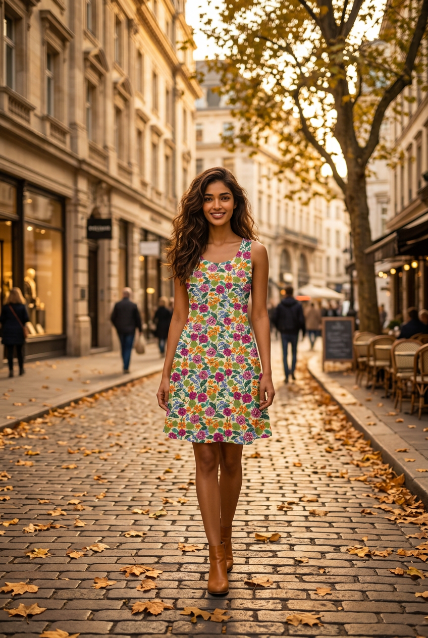 Vestido Floral Primavera - Multicolor - Comodo y Fresco