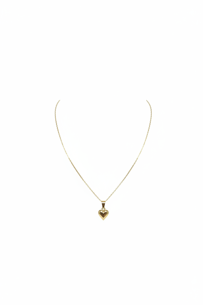 Cadena de Oro 10K con Dije de Corazon - Joyeria Elagante para Mujer