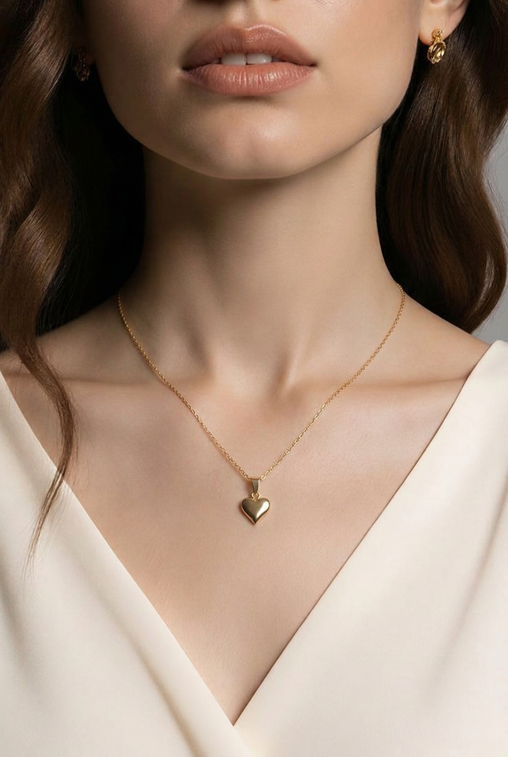 Cadena de Oro 10K con Dije de Corazon - Joyeria Elagante para Mujer