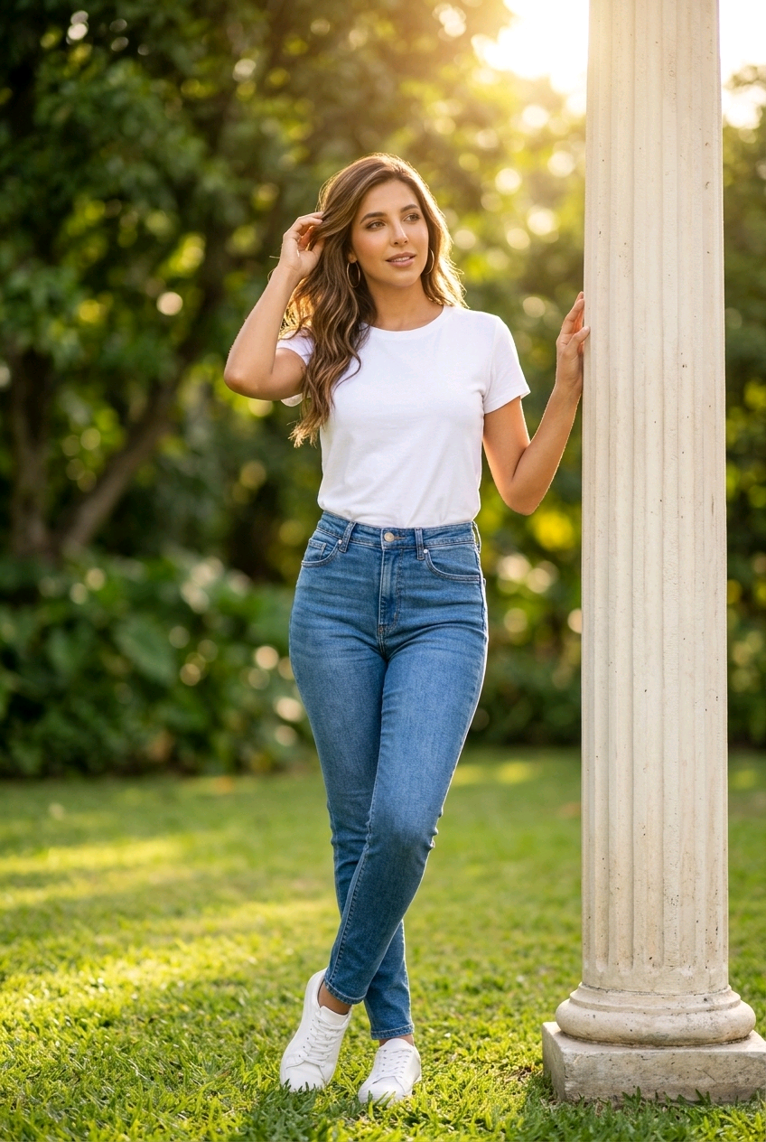 Camiseta Basica Blanca Mangas Cortas - Estilo Clasico y Versatil