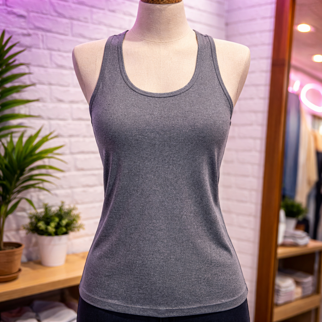 Blusa Deportiva Ajustada con Espalda Racerback