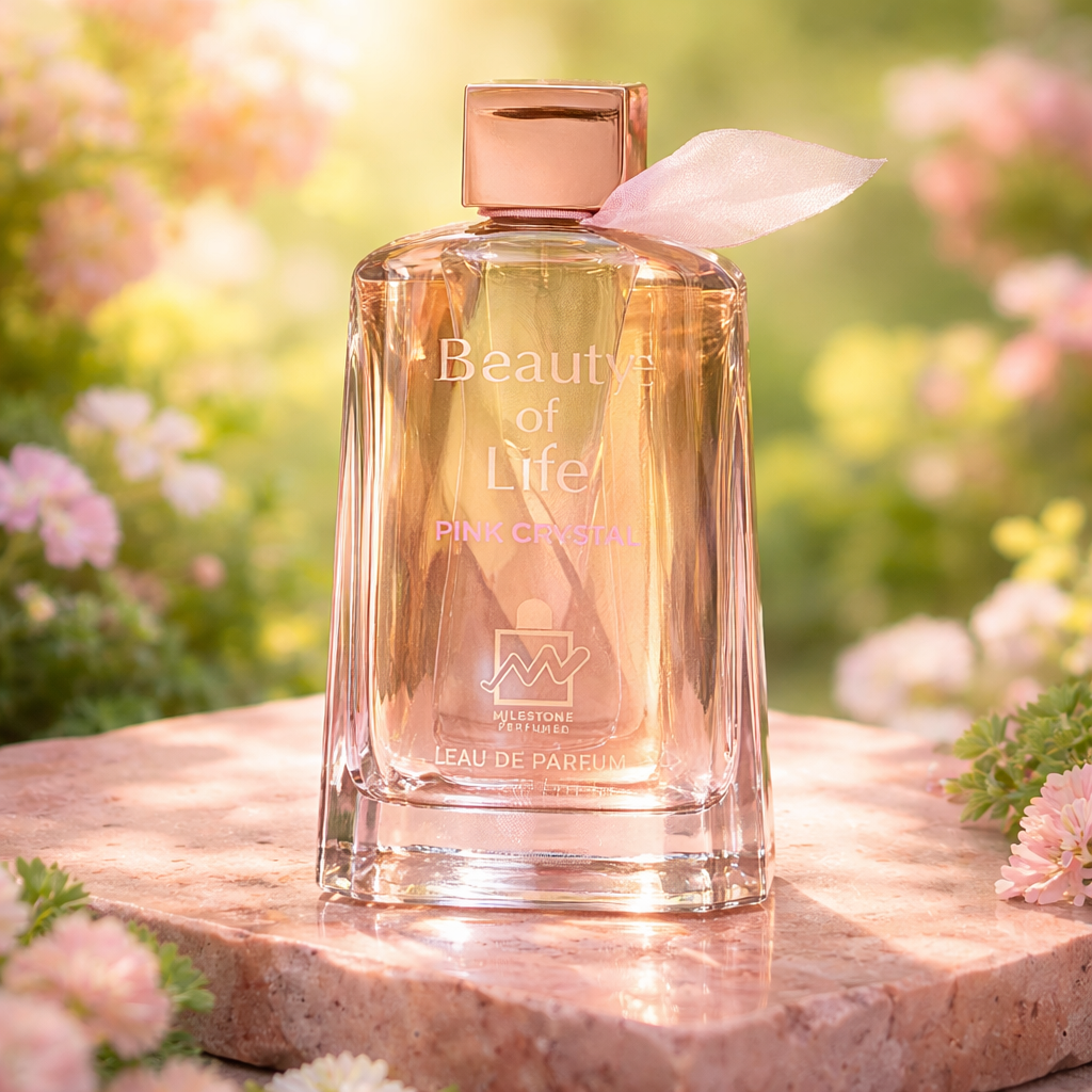 Perfume Beauty Of Life Pink Crystal - Fragancia Floral Citrica Para Mujer