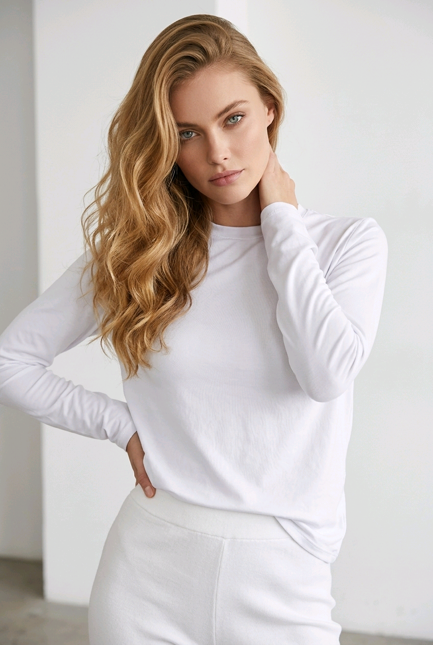 Blusa Basica Manga Larga para Mujer - Elegancia y Comodidad