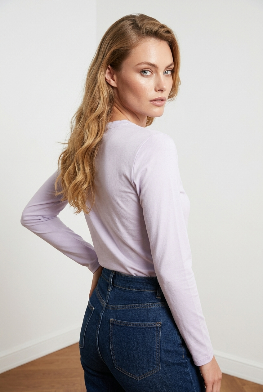 Blusa Basica Manga Larga para Mujer - Elegancia y Comodidad
