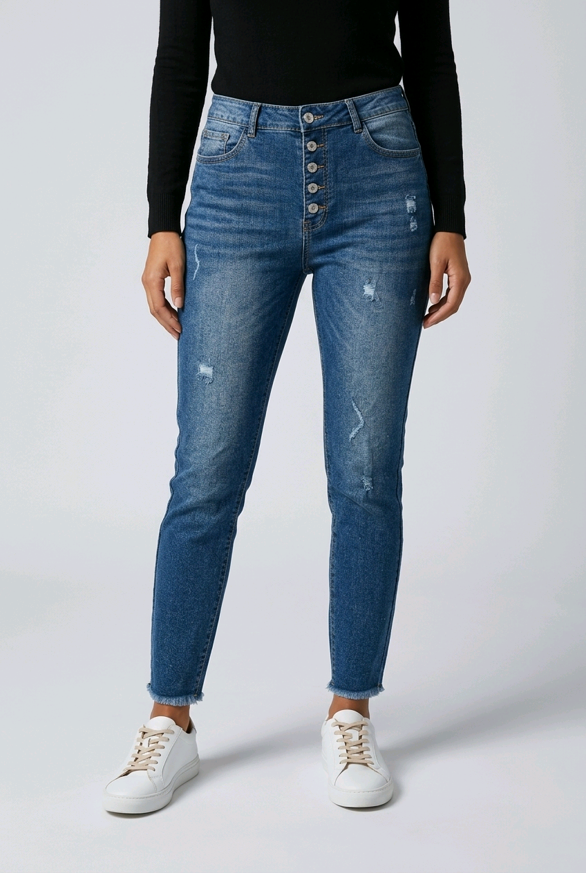 Pantalon de Mezclilla para Mujer - Estilo Moderno y Comodidad