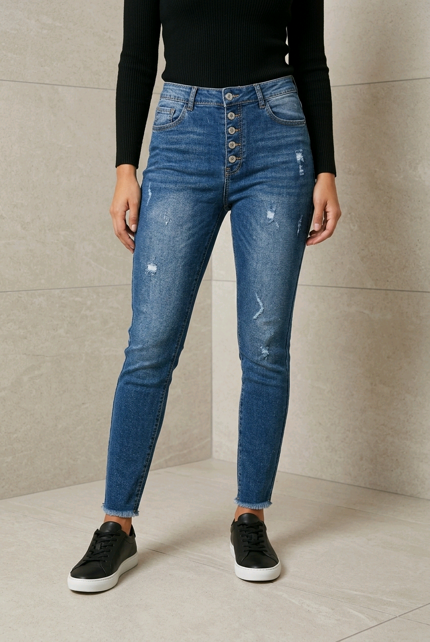 Pantalon de Mezclilla para Mujer - Estilo Moderno y Comodidad