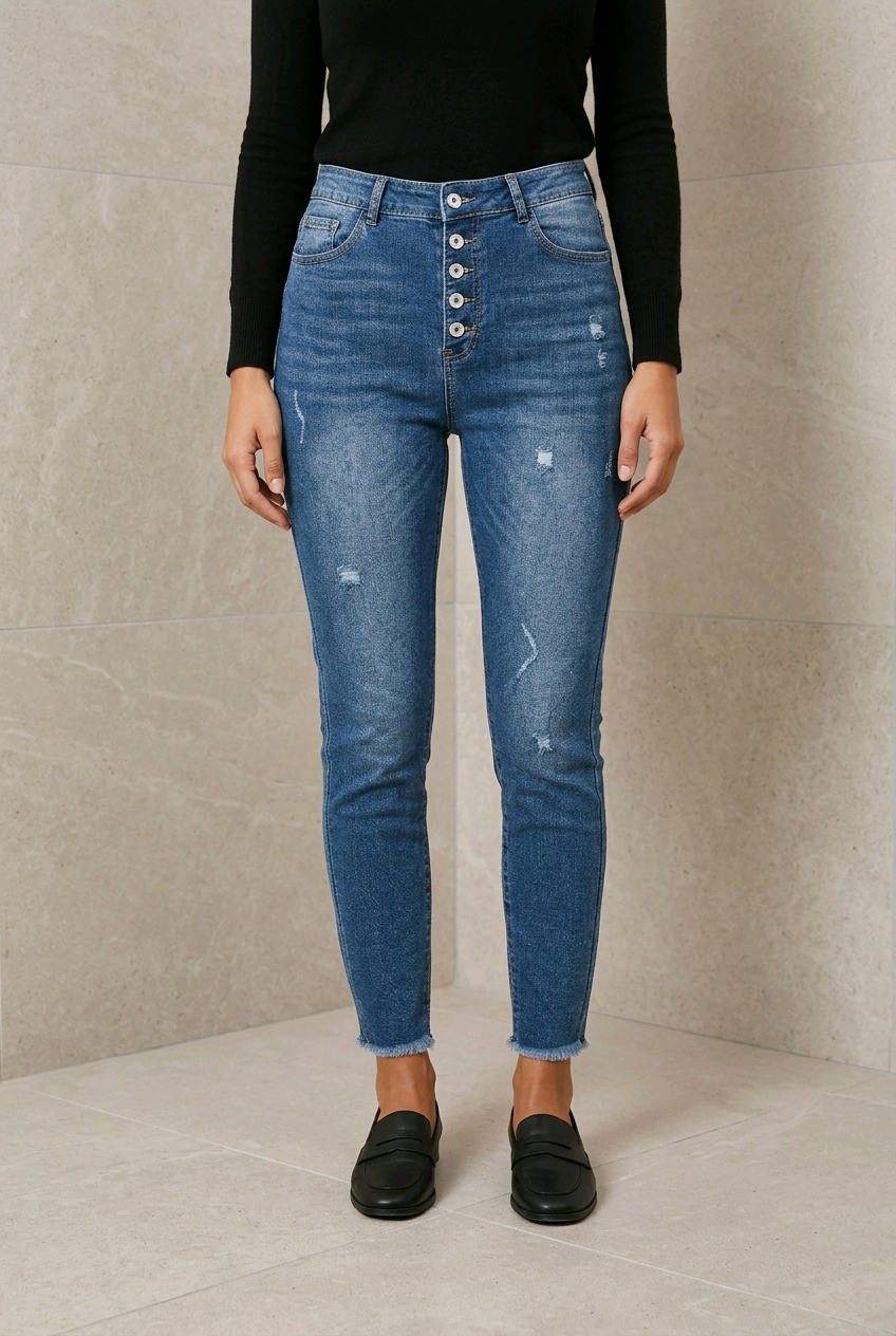 Pantalon de Mezclilla para Mujer - Estilo Moderno y Comodidad